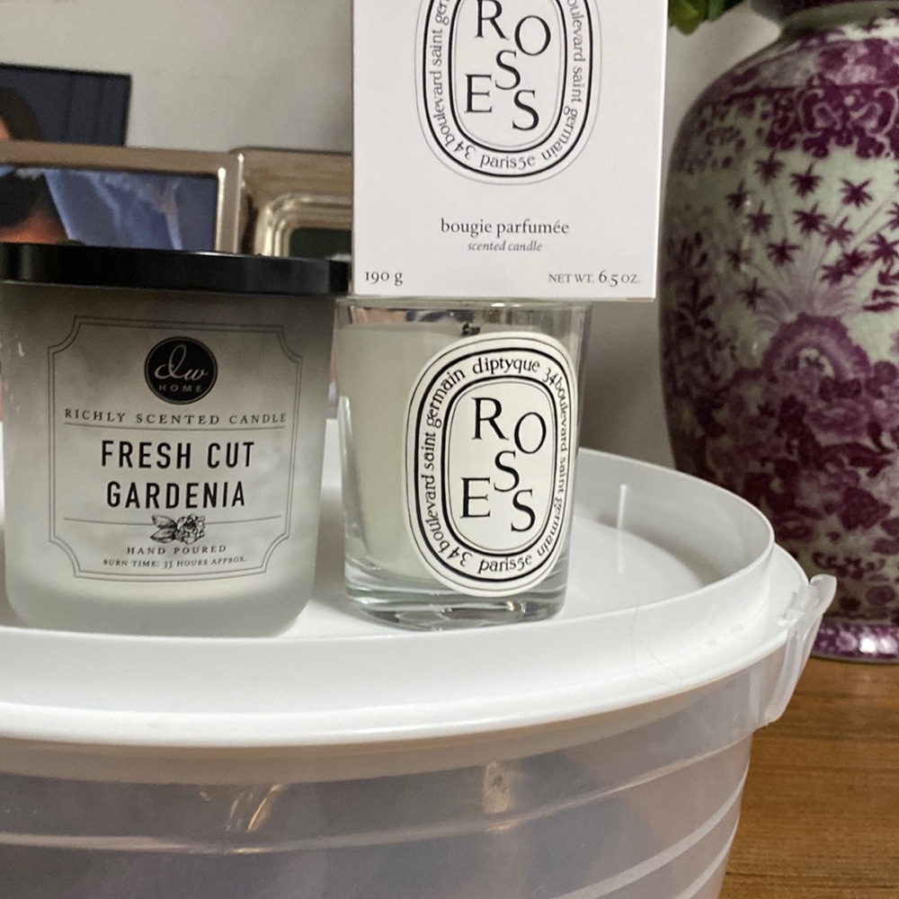 Candle jars& a box. Empty.